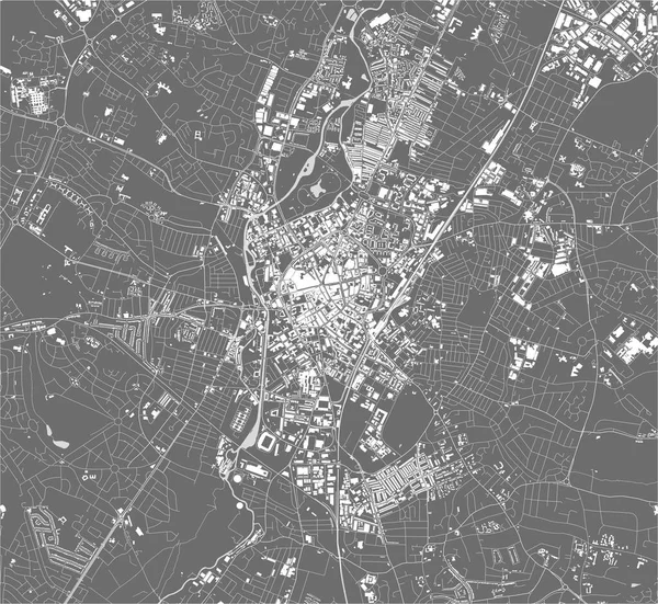 イギリスの東ミッドランド州レスター市のベクトル図 — ストックベクタ