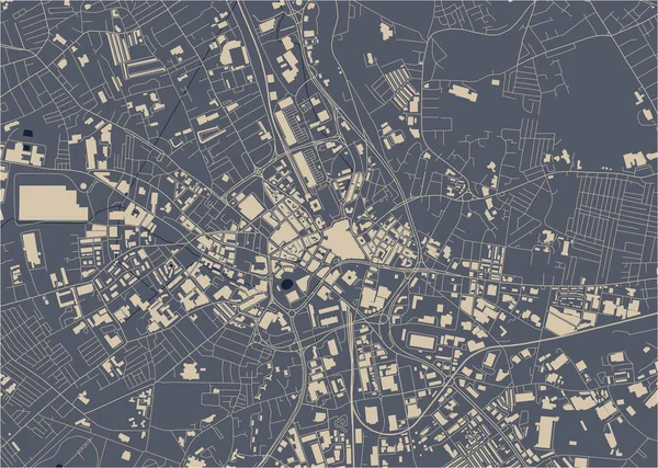 Векторная Карта Города Брэдфорд Западный Йоркшир Йоркшир Хамбер Англия Великобритания — стоковый вектор