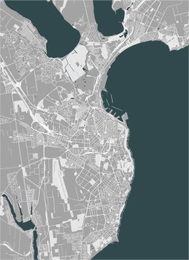 vector map of the city of Odessa, Odessa Oblast, Ukraine clipart