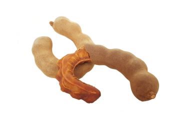 Demirhindi - tatlı olgun demirhindi ile beyaz bir arka plan üzerinde izole.. 