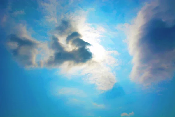 Le beathe beau ciel dans le ciel nuageux dans les nuages — Photo