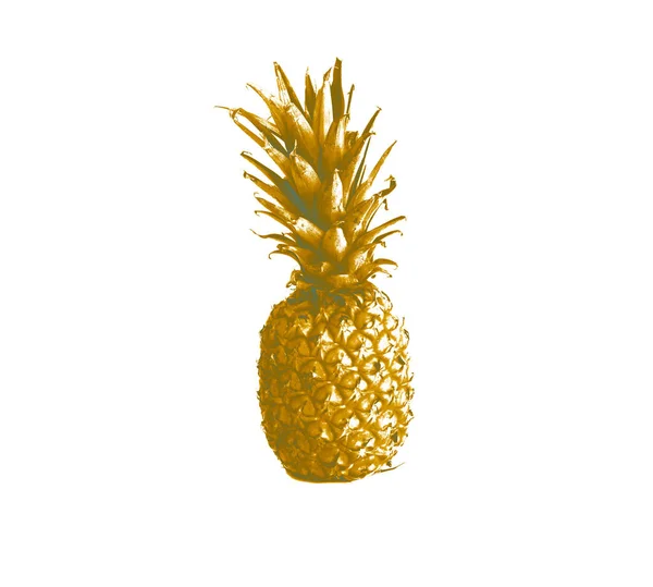 Rijpe ananas op witte achtergrond, ananas op geïsoleerde achtergrond. stylizen — Stockfoto