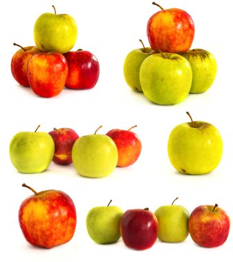 Beyaz bir arka planda, olgun elma izole, 