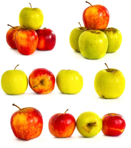 Beyaz bir arka planda, olgun elma izole, 