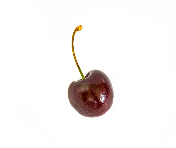 Mnoho různých sweet cherry na bílém pozadí, — Stock fotografie