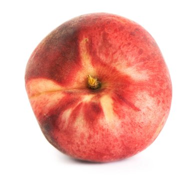 Şeftali beyaz bir arka planda, ayrı tut 