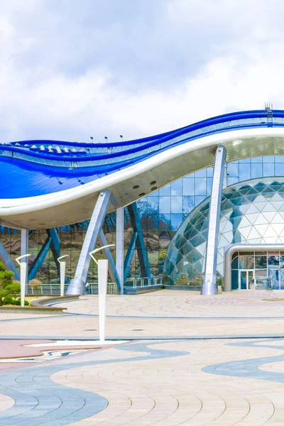 Aquarium on the Russian island, the largest aquarium. — Stock Photo, Image