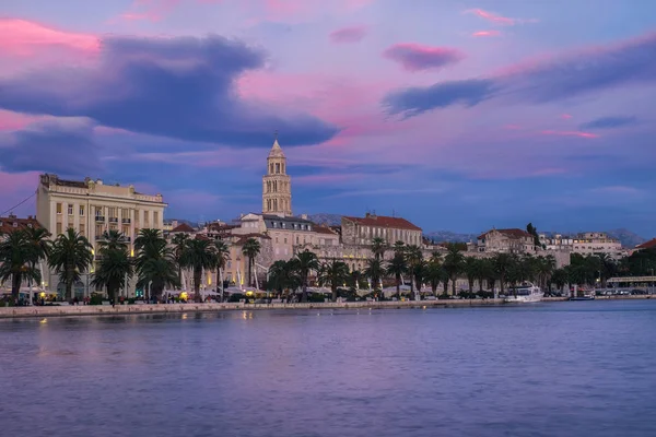 Split e o pôr do sol — Fotografia de Stock