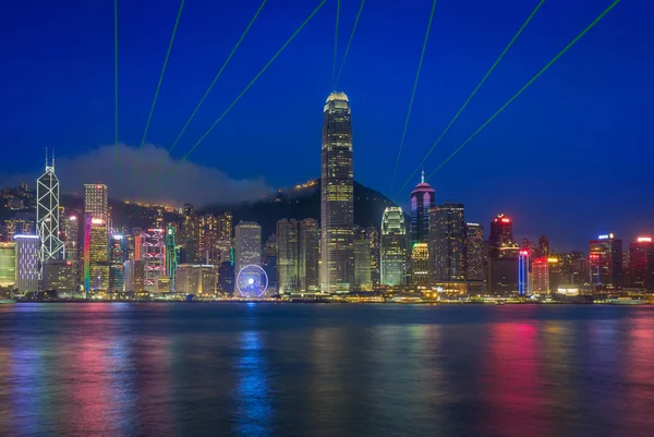 Hong Kong & światła — Zdjęcie stockowe