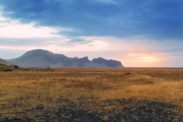 Iceland Field and the Sunset — Stock Photo, Image