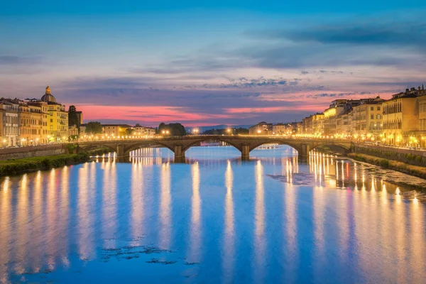 Ponte Alla Carraia & Sunset — 图库照片