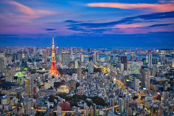 Tokyo weergave & zonsondergang — Stockfoto