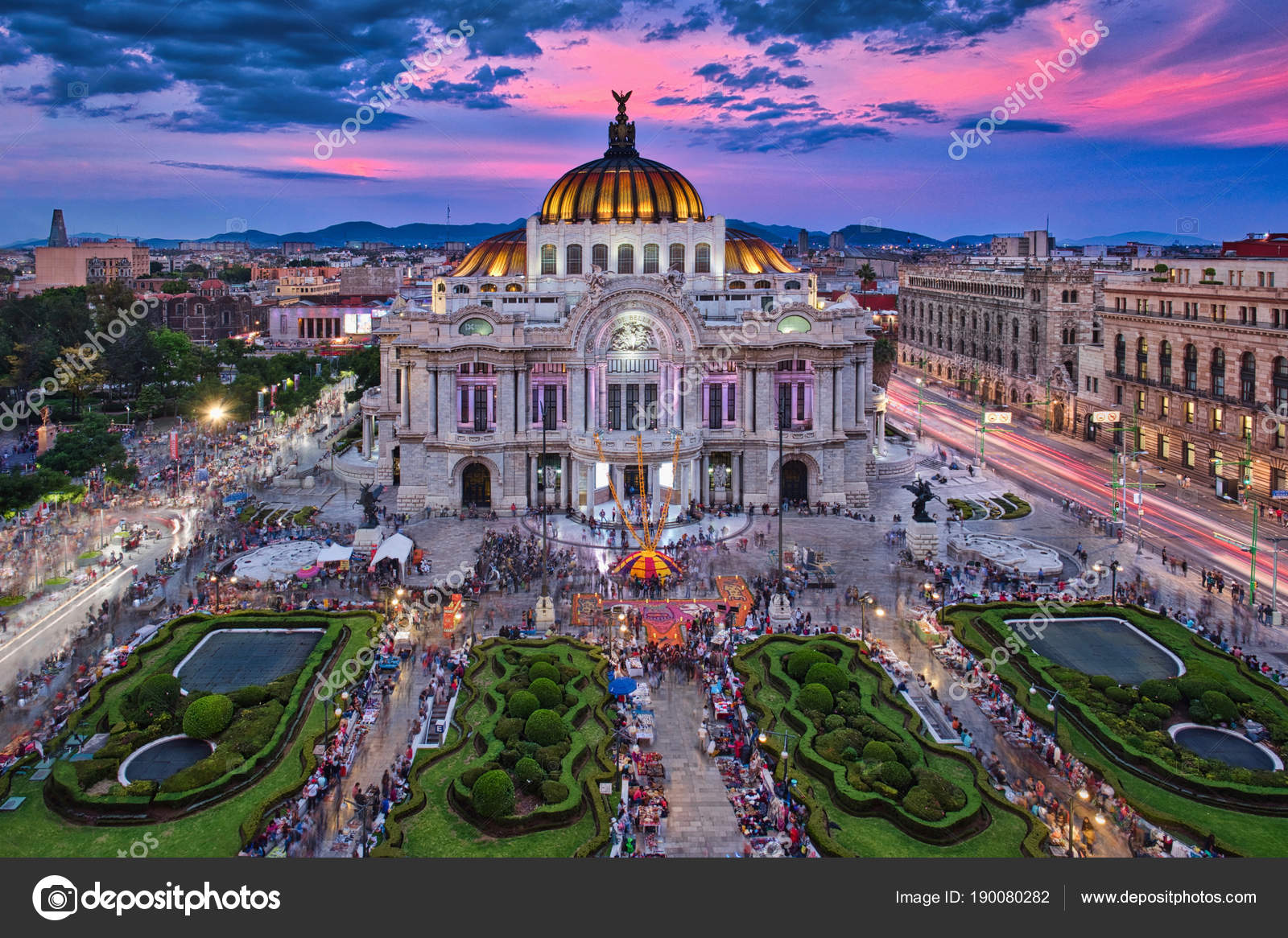 Bellas Artes Palace & Sunset — Fotos de Stock © lhboucault #190080282