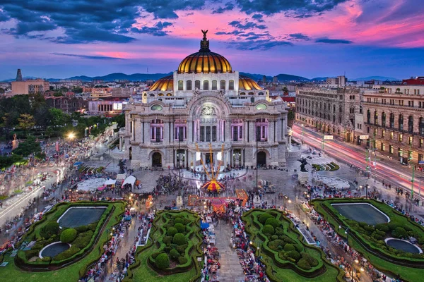 Bellas Artes Palace & Sunset — Stok Foto