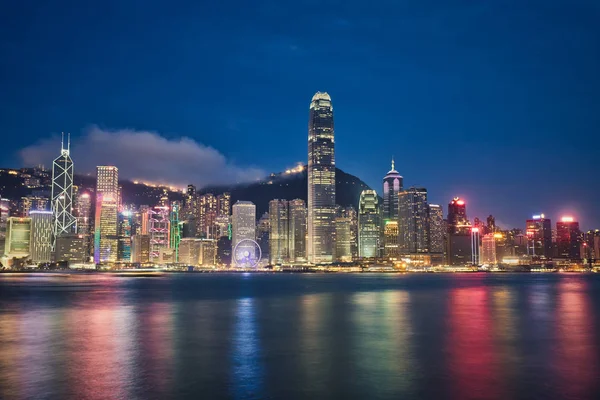 Χονγκ Κονγκ και η μπλε ώρα — Φωτογραφία Αρχείου