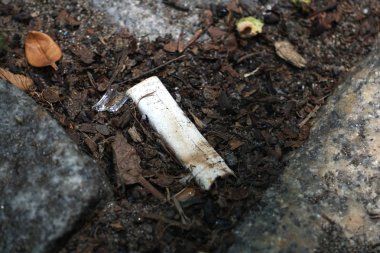 Sigara popo çöp zeminde