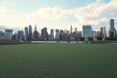 New York şehir silüetinin panoramik manzarası