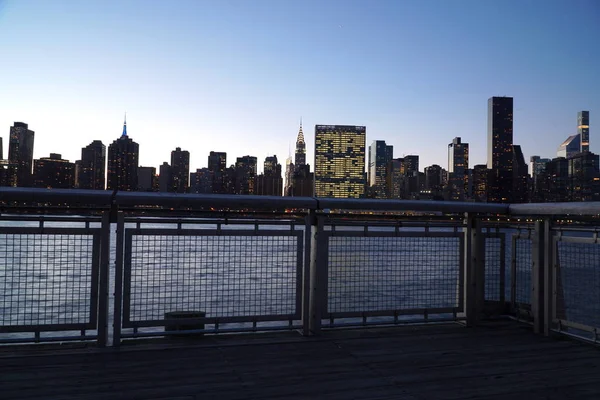 New York Skyline nuit — Photo