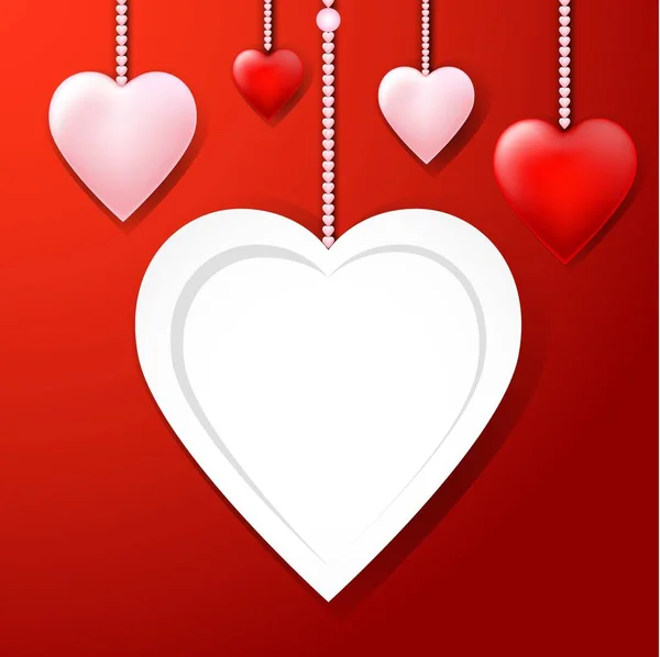 Valentines heart background — Stock Vector