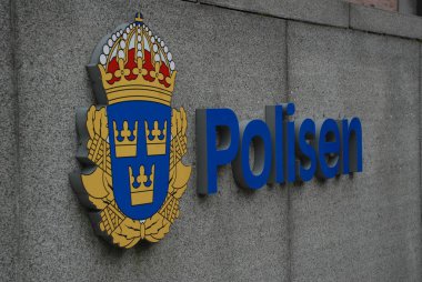 İsveç polisinin amblemi ve arması.