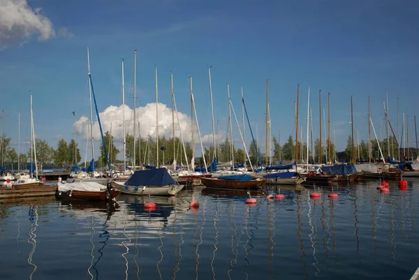 Yacht Parking Blue Sky — Stock Photo, Image