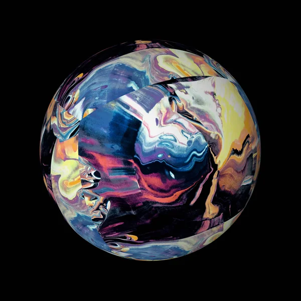 Bola de mármol de colores abstractos — Foto de Stock