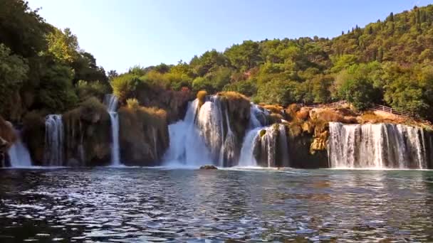 Cascada Río Krka Croacia — Vídeos de Stock