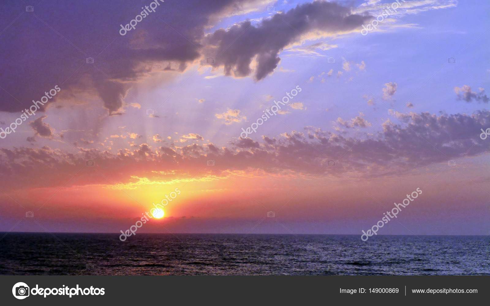 Vue Sur La Mer Au Coucher Du Soleil à Tel Aviv