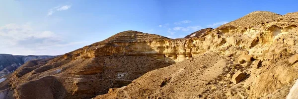 Kanyon Ein Avdat panoramik manzaralı — Stok fotoğraf