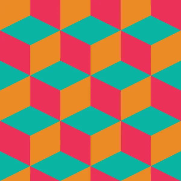 Geometryczny wzór z kolorowych kwadratów projekt retro — Wektor stockowy