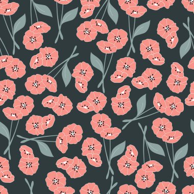 Çiçekler ve çiçek öğeleri, doğa yaşam ile Seamless Modeli