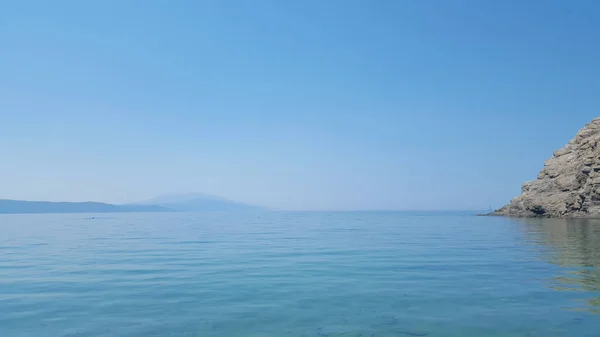 Aselinos Micros piękny plaża na wyspie Skiathos, w Grecji, lato — Zdjęcie stockowe