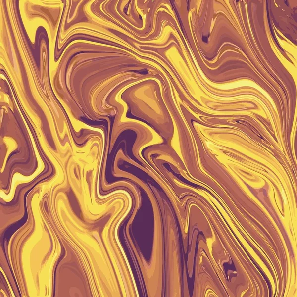 Conception de texture de marbre liquide, surface de marbrage colorée, lignes dorées, conception de peinture abstraite vibrante, illustration vectorielle — Image vectorielle