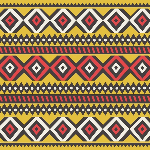 Tribal etnische kleurrijke bohemien patroon met geometrische elementen, — Stockvector