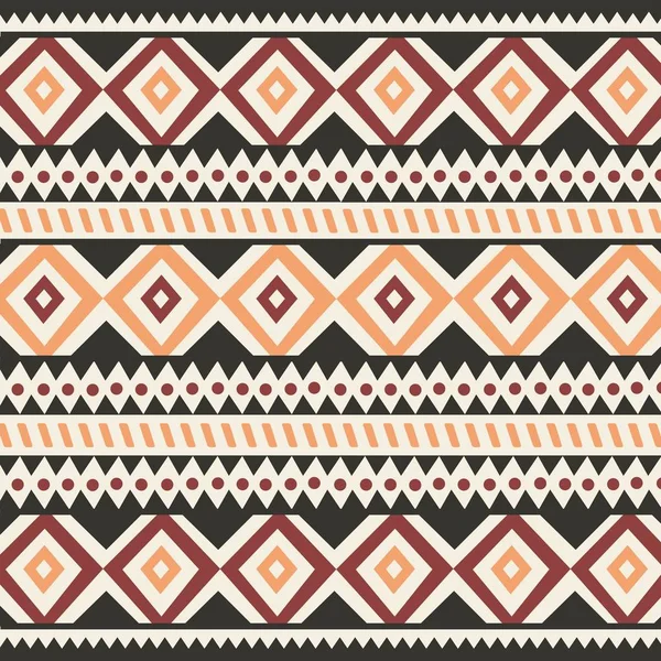 Tribal ethnic colorful bohemian pattern with geometric elements, — Stock Vector