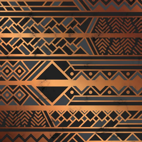 Vector marble texture design with golden geometric lines — Stock Vector
