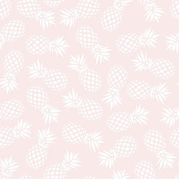 Ananasový vzor bezešvé na růžovém pozadí, vektorové ilustrace — Stockový vektor