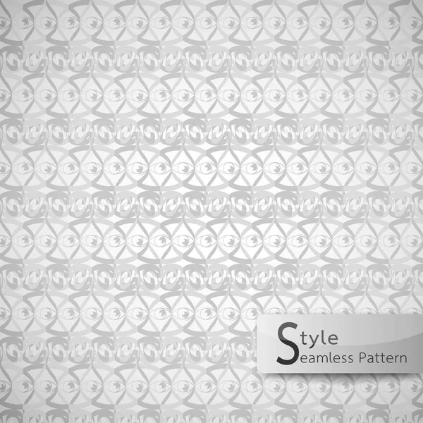Abstract seamless pattern lattice eyes monochrome. white texture background — Stock Vector