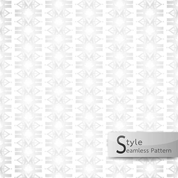 Abstracte naadloze patroon floral rij lint. witte patroon achtergrond — Stockvector