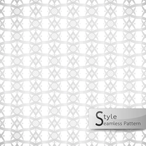 Абстрактный бесшовный шаблон решетки лотоса цветочная лента. белый фон текстуры — стоковый вектор