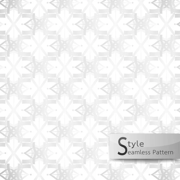Abstracto patrón sin costura flor cruz. fondo de textura blanca — Vector de stock