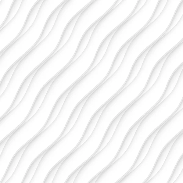 Modèle abstrait sans couture. texture blanche. vague ondulée — Image vectorielle
