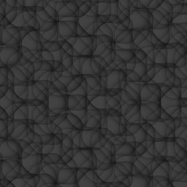 Texture noire. modèle abstrait sans couture. vague ondulée — Image vectorielle