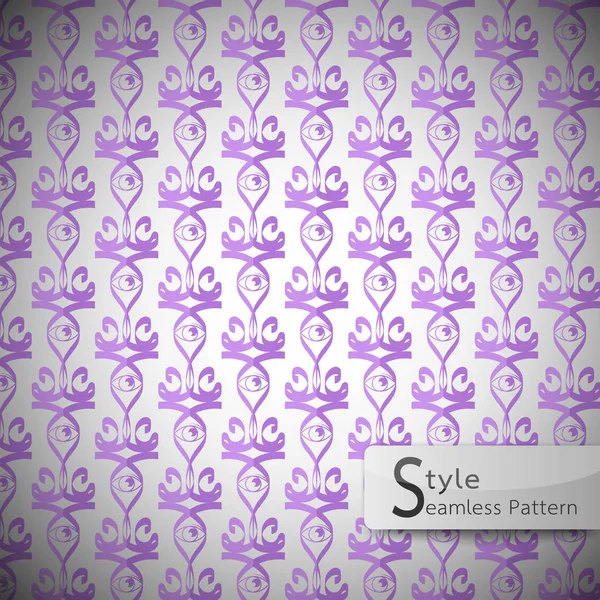 Yeux violet vintage motif sans couture vectoriel illustration — Image vectorielle