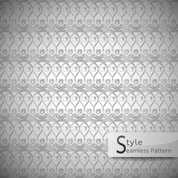 Lattice eyes grey vintage seamless pattern vector illustration — Stock Vector