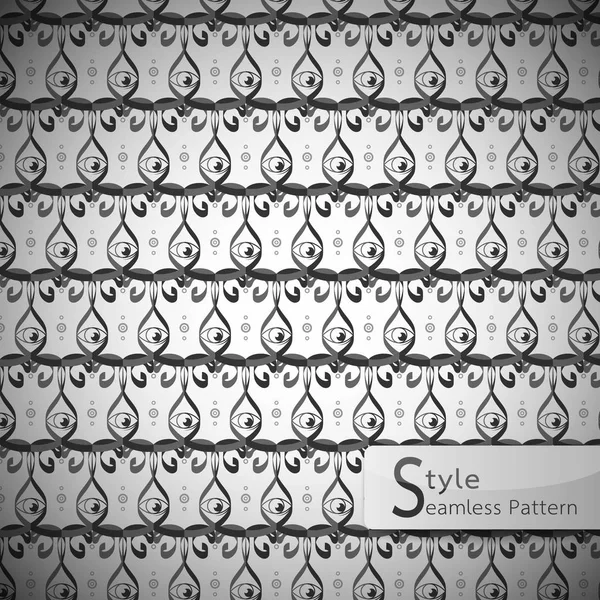 Mesh eyes monochrome vintage seamless pattern vector illustratio — Stock Vector