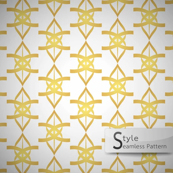 Abstract flower lotus gold lattice vintage geometric seamless pa — Stock Vector
