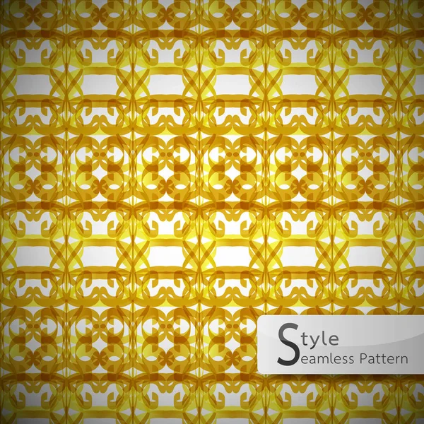 花ゴールド リボン メッシュ シームレス パターンの幾何学的ベクトル illustrat — ストックベクタ