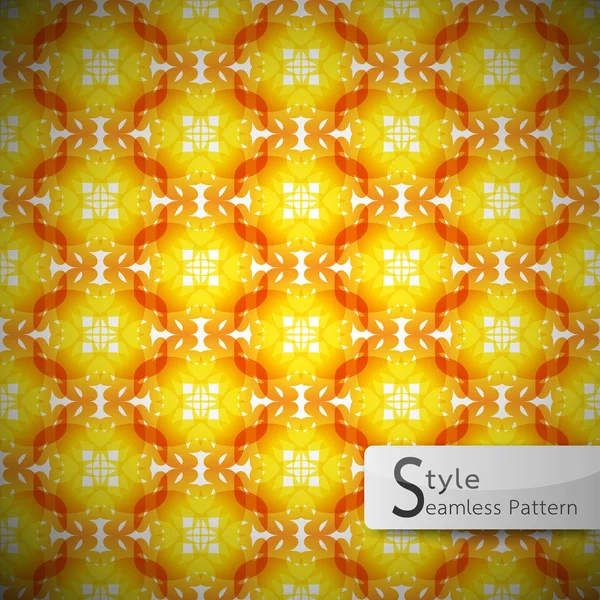 Fleur orange doré corde géométrique motif sans couture vecteur illu — Image vectorielle