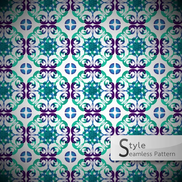 Gradient de rangée de treillis floral motif géométrique vintage sans couture v — Image vectorielle